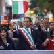 New York Gov. Andrew Cuomo marches in the 75th annual Columbus Day Parade in Midtown Manhattan on Oct. 14, 2019, in New York City.